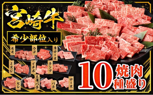 宮崎牛焼肉10種盛り合わせ_M132-067-PU