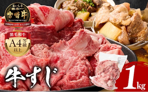 宮崎牛 牛すじ 1kg_M243-017_01