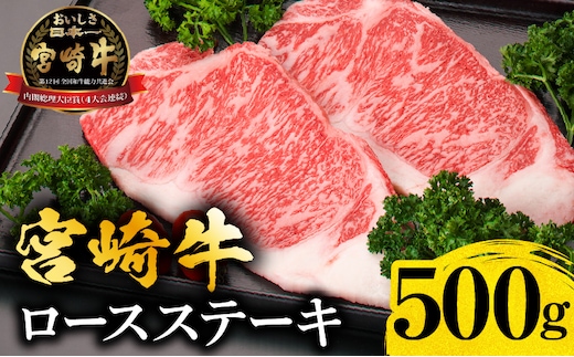 宮崎牛ロースステーキ500g_M299-005