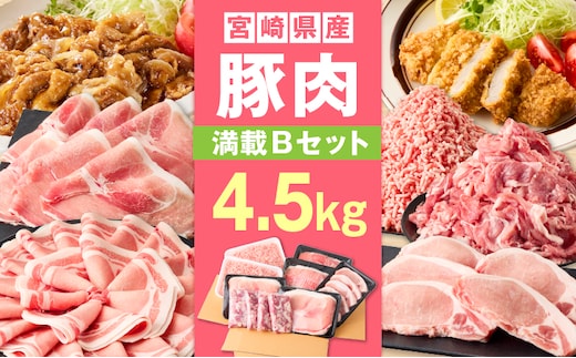 宮崎県産豚4.5kg 満載Bセット_M241-021-03