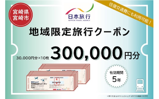 宮崎県宮崎市 日本旅行 地域限定旅行クーポン300,000円分_M349-006
