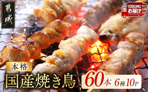 職人串打ちの本格焼き鳥60本!!≪みやこんじょ特急便≫_14-33-014-60-Q