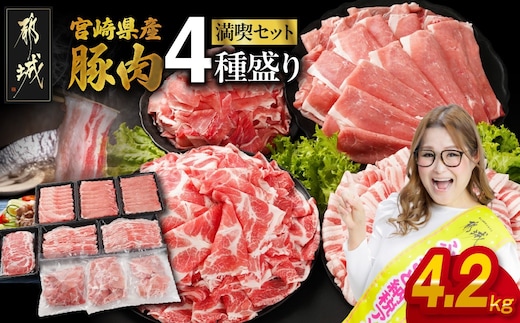 宮崎県産豚肉たっぷり4.2kgセット_21-N202-42