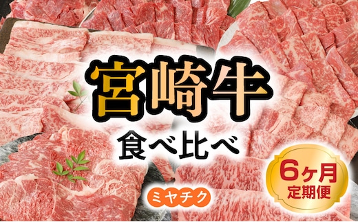 【6ヶ月定期便】宮崎牛と宮崎県産豚食べ比べ N0147-YG0248
