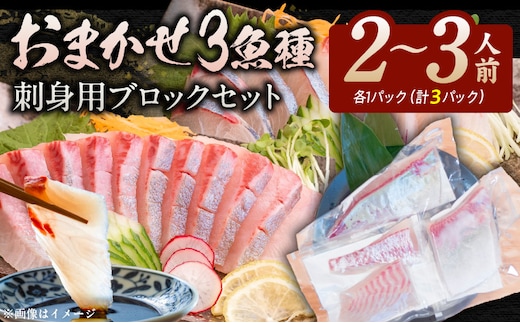 おまかせ3魚種 刺身用ブロックセット N015-YA3347