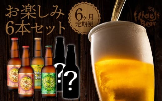 【6ヶ月定期便】宮崎ひでじビールお楽しみ６本セット N073-YZE057