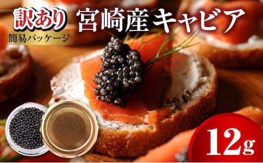 世界三大珍味 本格熟成キャビア 宮崎産キャビア 12g お試し 訳あり 簡易パッケージ N027-YA5546