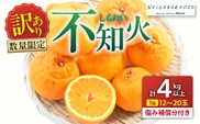 先行予約 訳あり 不知火 計4kg以上 傷み補償分付き 期間限定 数量限定 フルーツ 果物 くだもの 柑橘 みかん しらぬい 令和8年発送 おやつ デザート ジュース 国産 食品 おすすめ ご褒美 産地直送 おすそわけ 家庭用 ネイバーフッド 宮崎県 日南市 送料無料_A97-25