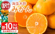 訳あり 海藻木酢みかん 計 10kg 以上 傷み補償分入り フルーツ 果物 くだもの 柑橘 みかん 国産 みかんジュース 食品 家庭用 自宅用 B品 わけあり オレンジ デザート おやつ おすすめ おすそ分け ご褒美 産地直送 宮崎県 日南市 送料無料_BBV4-25