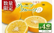 ★テレビで紹介された★ 先行予約 数量限定 グレープフルーツ 月夜実 白 つくよみ 計4kg以上 期間限定 希少 完熟 果物 くだもの 柑橘 オリジナル ブランド 国産 食品 人気 おすすめ デザート スイーツ おやつ おすそ分け お取り寄せ グルメ 産地直送 宮崎県 日南市 送料無料_BBV5-24