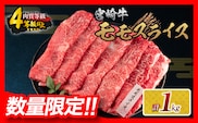 【令和8年1月配送】数量限定 宮崎牛 モモスライス 計1kg 牛肉 赤身 国産 すき焼き しゃぶしゃぶ 牛丼 焼肉 BBQ バーベキュー 鉄板焼き 人気 おすすめ 高級 ギフト プレゼント 贈り物 贈答 お祝い ミヤチク 選べる 宮崎県 日南市 送料無料_CD77-25-01