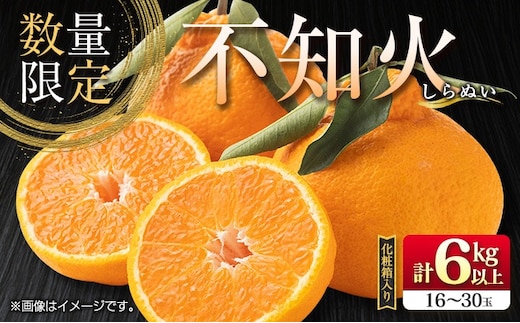 先行予約 不知火 計6kg以上 黒箱 化粧箱入り 期間限定 数量限定 果物 フルーツ くだもの 柑橘 みかん 令和8年発送 みかんジュース デザート おやつ 人気 おすすめ 国産 食品 ギフト 贈り物 贈答 ご褒美 お祝い 記念日 宮崎県 日南市 送料無料_D92-24