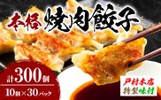 焼くだけ!! 簡単調理 焼肉餃子 10個 × 30パック 計300個 小分け 宮崎 餃子 ぎょうざ ギョーザ 加工品 国産 惣菜 戸村本店 特製餃子 自家製餃子 冷凍餃子 人気 おすすめ おかず おつまみ お弁当 おすそ分け 手土産 贈り物 ギフト プレゼント 日南市 送料無料_FG8-25