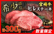 【令和8年8月配送】数量限定 超希少 宮崎牛 ヒレステーキ 計300g 牛肉 黒毛和牛 赤身 おすすめ おかず 人気 国産 高級 ステーキ肉 A4 A5 記念日 お祝い 贈り物 プレゼント ギフト 贈答 ご褒美 お取り寄せ ミヤチク ブランド牛 配送月が選べる 宮崎県 日南市 送料無料_DB46-26-08