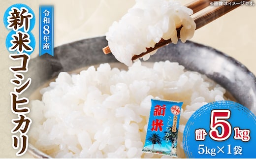 令和8年産 新米 コシヒカリ 計5kg お米 ご飯 ライス 国産 食品 精米 白米 こしひかり 有洗米 おにぎり お弁当 炊き込みご飯 雑炊 ギフト プレゼント 贈り物 お取り寄せ 産地直送 宮崎県 日南市 送料無料_BA106-26