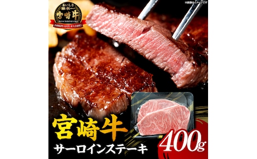 【A5等級宮崎牛】サーロインステーキ 400g（小林市産 牛肉 和牛 特選 贅沢 厳選和牛 ブランド牛 ギフト 贈答）
