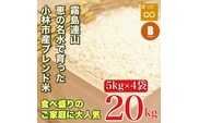 【生活応援米】湧水で育った小林市産ブレンド米 20kg（5kg×4袋 お米 米 ブレンド米 白米 精米 家庭用）