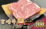 宮崎県西ノ原牧場・A4等級以上宮崎牛リブアイステーキ 400g 牛肉 宮崎牛 産地直送 ステーキ 2枚 冷凍 焼肉