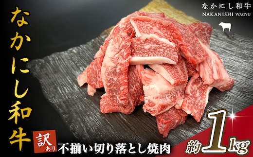 宮崎県西ノ原牧場・なかにし和牛訳あり不揃い切り落とし焼肉 1kg（国産 牛肉 肉 宮崎牛 黒毛和牛 お肉 切り落とし なかにし和牛 焼肉 人気 訳あり 不揃い ）
