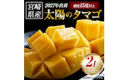 【令和9年発送 先行予約】完熟マンゴー「太陽のタマゴ」 2L×2玉（フルーツ マンゴー 完熟マンゴー アップルマンゴー 果物 くだもの 先行受付 2027 令和9年 宮崎）