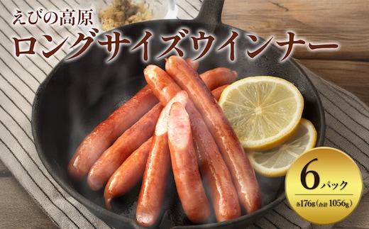 えびの高原 ロングサイズウインナー 176g×6パック 合計 1056g 豚肉 牛肉 人気 おかず お弁当 おつまみ 総菜 冷蔵 加工品 焼肉 ギフト 九州 宮崎県 えびの市 送料無料