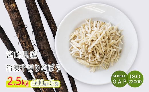 国産『冷凍千切りごぼう(2.5kg)』グローバルGAP取得の牛蒡 時短調理につながる冷凍カット野菜 [冷凍野菜 日本産 時短料理 10000円 一万円] TF0479-P00019