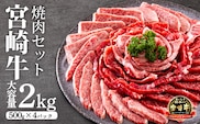 《内閣総理大臣賞受賞》日本一の黒毛和牛「宮崎牛」網焼き用・焼肉用セット(2kg)  TF0285-P00020