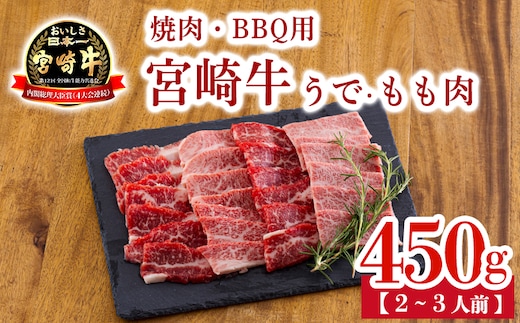 宮崎牛 焼肉・BBQ用うで・ももセット TF0903-P00020