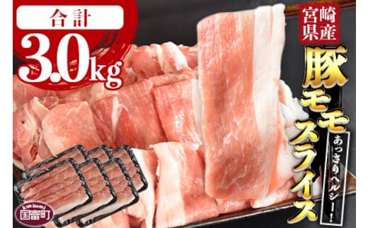 ＜宮崎県産豚モモスライス 合計3.0kg（500g×6）＞翌月末迄に順次出荷【b0403_ty】