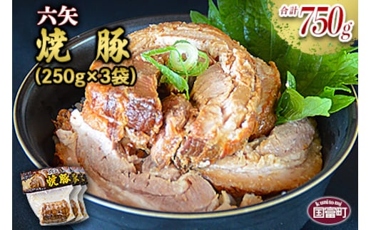 ＜六矢の焼豚 合計750g（250g×3袋）＞翌月末迄に順次出荷【b0431_mt】