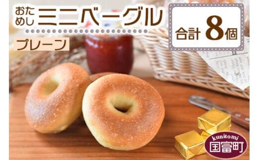 ＜おためしミニベーグル（プレーン）8個＞翌月末迄に順次出荷【a0691_kp】