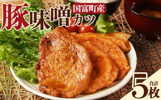 ＜国富町産 豚味噌カツ 5枚＞入金確認後、翌月末迄に順次出荷【国富産 豚肉 味噌味 味噌漬け みそ 豚味噌漬け 豚肉 ポーク おかず 一品 お弁当 焼くだけ 簡単調理 ロース肉 お肉 ご飯に合う ご飯が進む タレ 味噌だれ 個包装 小分け パック 惣菜】【b1103_mk】