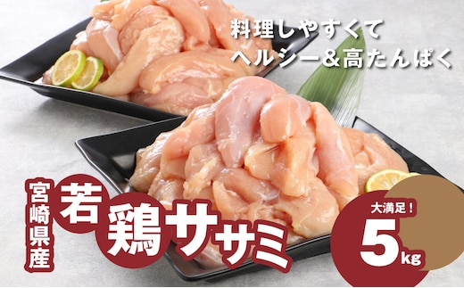 宮崎県産若鶏ささみ 1kg×5パック K16_0045_2