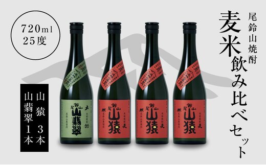 焼酎尾鈴山（山猿3本・山翡翠1本）720ml K08_0018_3