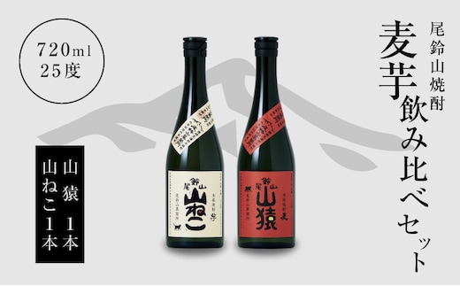 焼酎尾鈴山（山ねこ1本・山猿1本）720ml K09_0016_3