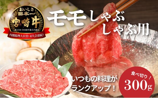 宮崎牛和牛モモ肉しゃぶしゃぶ用300g K01_0001_1