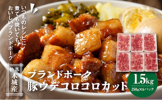 特選木城産 豚ウデコロコロカット250ｇ×6 K56_0016