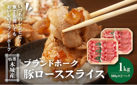 特選木城産 豚ローススライス 500ｇ×2 K56_0019_1