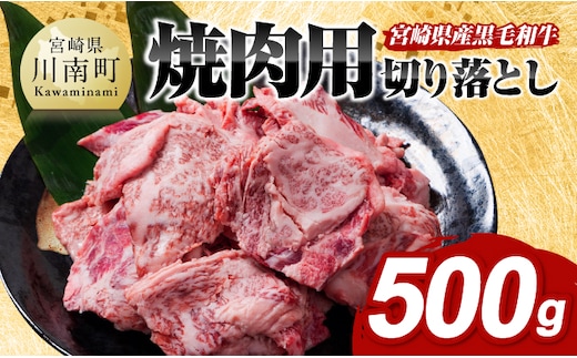 宮崎県産黒毛和牛 焼肉用切り落とし500g 【 牛肉 国産 宮崎県産 宮崎牛 BBQ 】 [D11303]