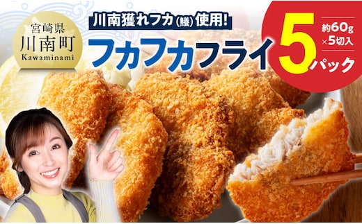 川南獲れフカ（鱶）使用！フカフカフライ 5パック 【 サメ フライ 時短 川南町 通浜直売所 九州 宮崎県 川南町 送料無料 】 [C01712]