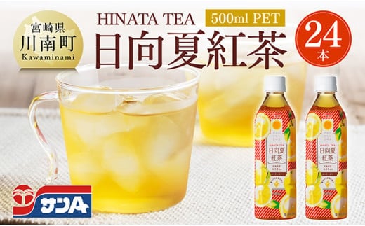 サンA 日向夏 紅茶 HINATA TEA 500mlＰＥＴ 24本 入り 【飲料 日向夏 紅茶 PET ジュース 長期保存 送料無料】 [C03013]