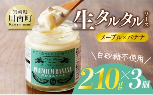 生タルタルソース(メープル×バナナ) 210g×3個 【 バナナ メープル ソース 調味料 】[D05801]