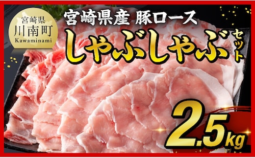 ※令和8年2月発送※宮崎県産豚ロースしゃぶしゃぶ 2.5kg (500g×5) 【 豚肉 豚 肉 国産 うす切り 】［C00661r802］
