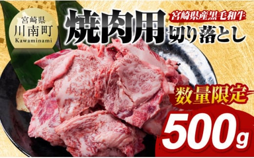 【数量限定】宮崎県産黒毛和牛 焼肉用切り落とし500g 【 牛肉 国産 宮崎県産 宮崎牛 BBQ 】 [D11303]