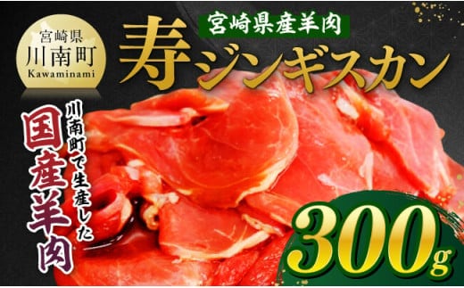宮崎県産羊肉 寿ジンギスカン300g 【 肉 羊肉 国産 九州産 川南町産 ジンギスカン 羊 ひつじ 味付き 】[D11903]