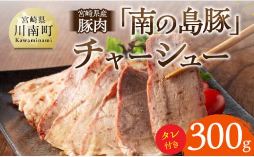 宮崎県産豚肉 「南の島豚」チャーシュー300g（タレ付）【 宮崎県産 国産 肉 豚 豚肉 モモ肉 肩肉 チャーシュー 宮崎県 川南町 送料無料 】[D12101]