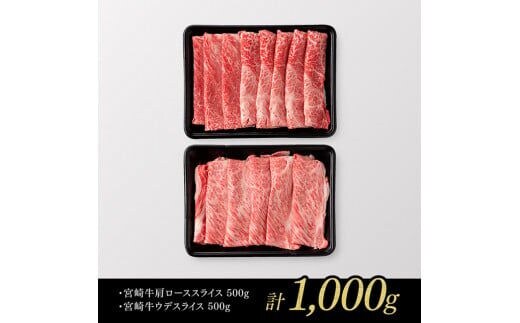 令和6年2月より順次発送※【数量限定品】宮崎牛赤身霜降りすきしゃぶ2種