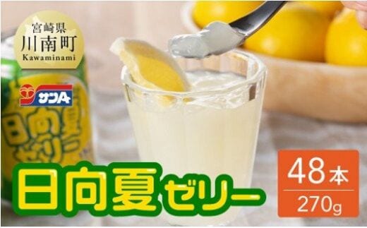 サンA 日向夏 ゼリー (270g缶×48本)【飲料類 ゼリー飲料 ゼリー 日向夏果汁 ピューレ 缶 セット ジュース 長期保存 備蓄 送料無料 】[F3006]