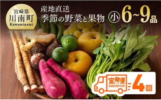 【定期便】産直おすず村 季節の野菜と果物 厳選 詰め合わせセット（小） 【 旬野菜 フルーツ 直売所 産地直送 宮崎県産 】[G3802]