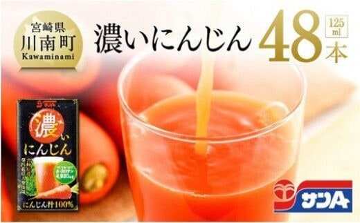 サンA 濃いにんじん (にんじん汁100%) 48本セット 【 飲料類 ソフトドリンク 野菜ジュース 人参ジュース 】 宮崎県川南町 [F3019]